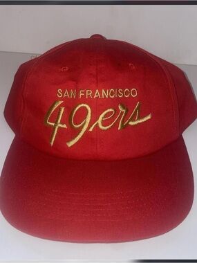 San Francisco 49ers Red and Gold Script Hat